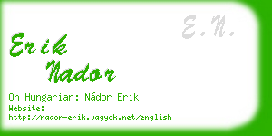 erik nador business card